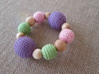Girly Teether, Teething, Rattle, Grasping, Baby Toy Girly Teether, Teething, Rattle, Grasping, Baby Toy