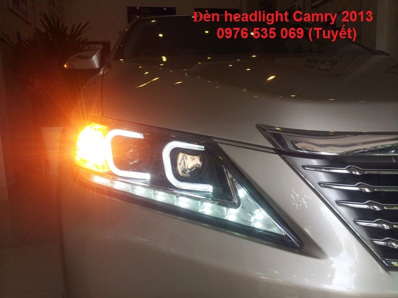 nẹp thân, đuôi cá, che mưa, đèn headlight, đèn led gầm camry 2012, 2013