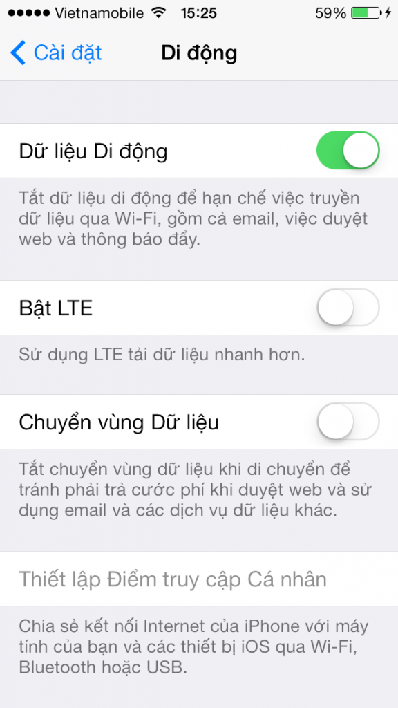 Cho em hỏi về 3g trên iphone 5s lock at&t