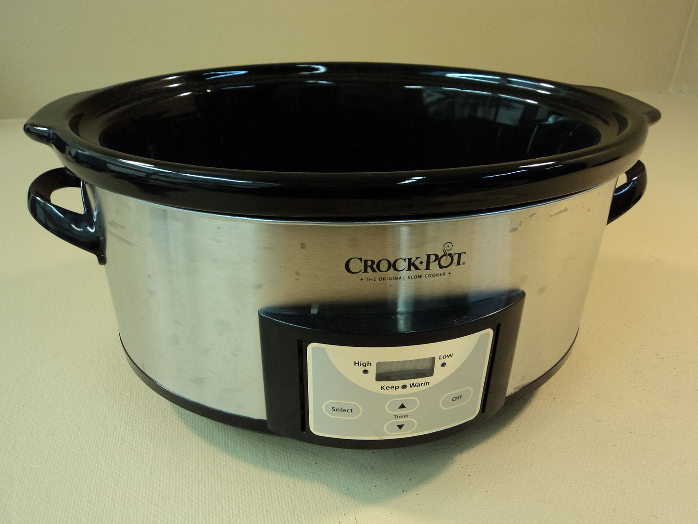 Sunbeam Slow Cooker Crockpot Silver/Black 7 Qt 6.6 L Oval SCCPVC709S