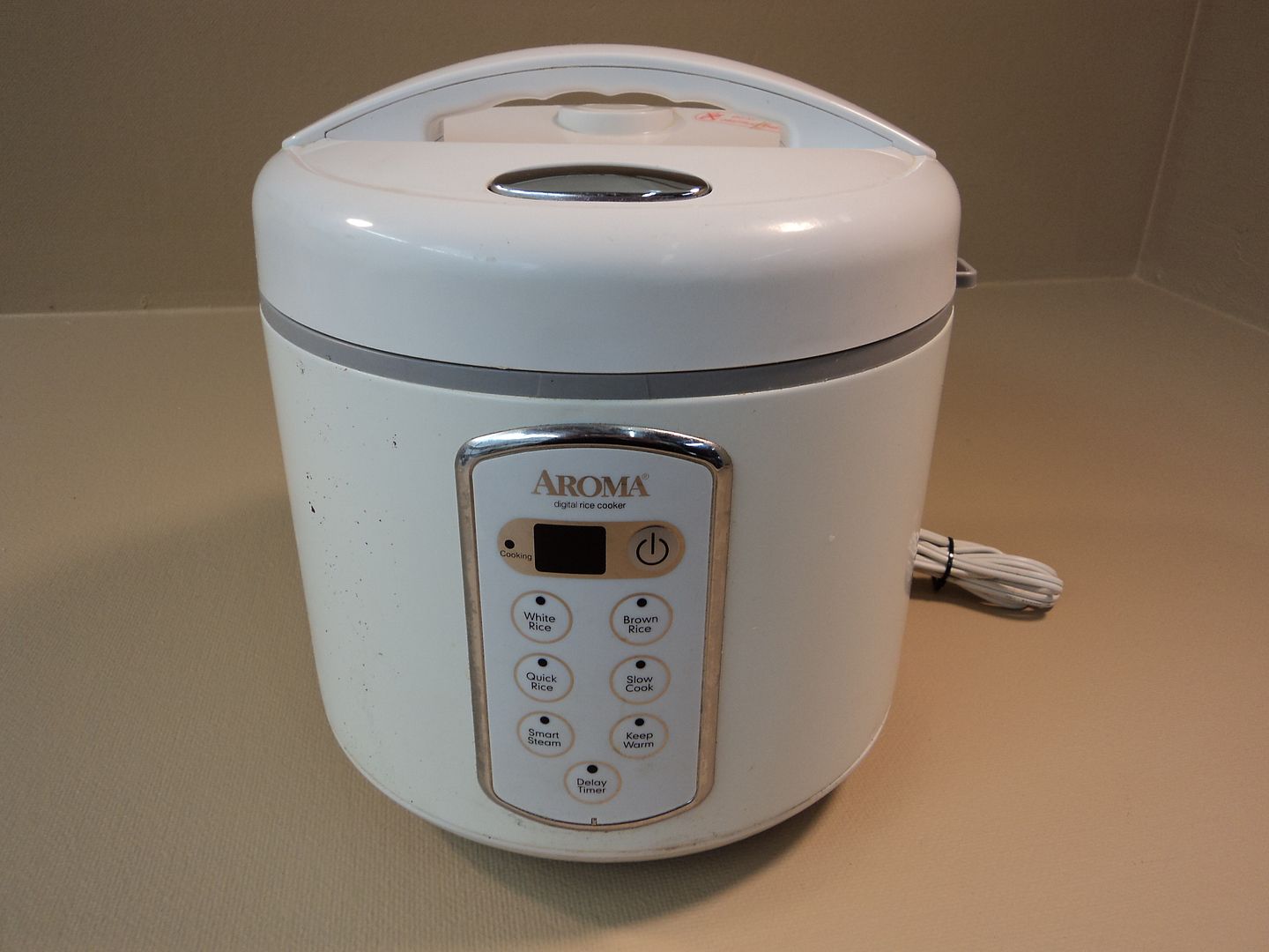 Aroma Rice Cooker 20 Cup Steamer Slow Cooker White ARC2000 Home