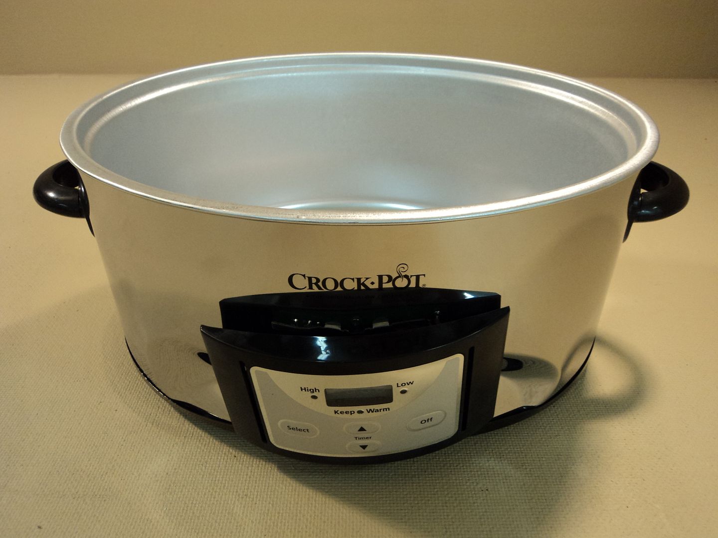 Sunbeam Crock Pot Slow Cooker Outer Shell Silver/Black 6 Quart Oval