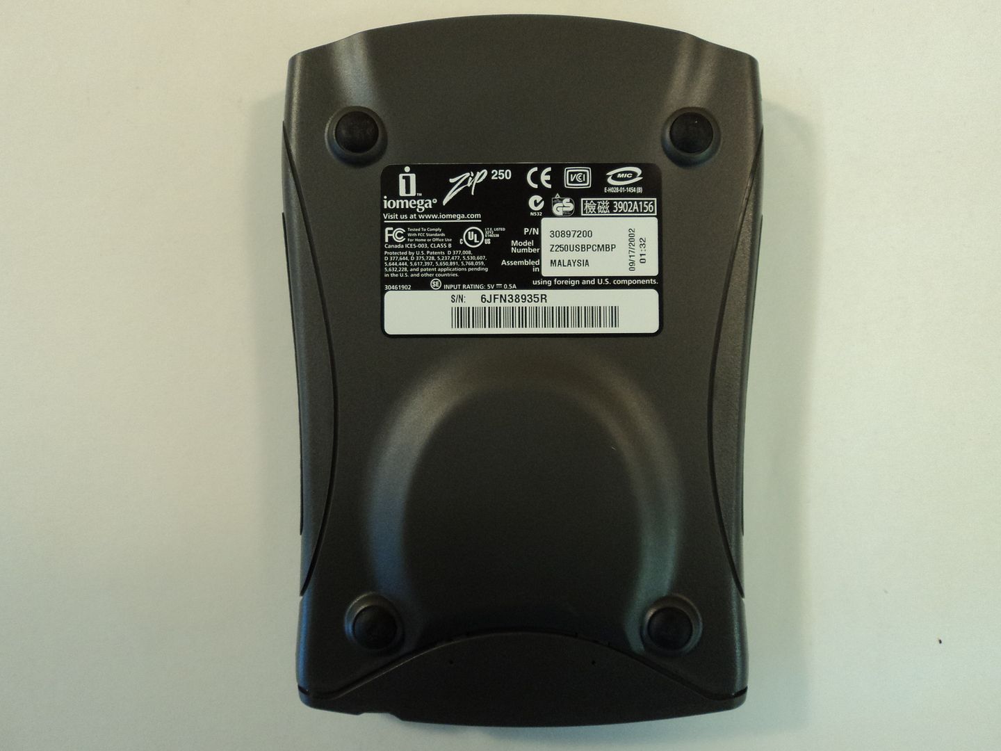 iOmega External Drive 250MB Zip 250 Blue/Gray USB Powered Z250USBPCMBP