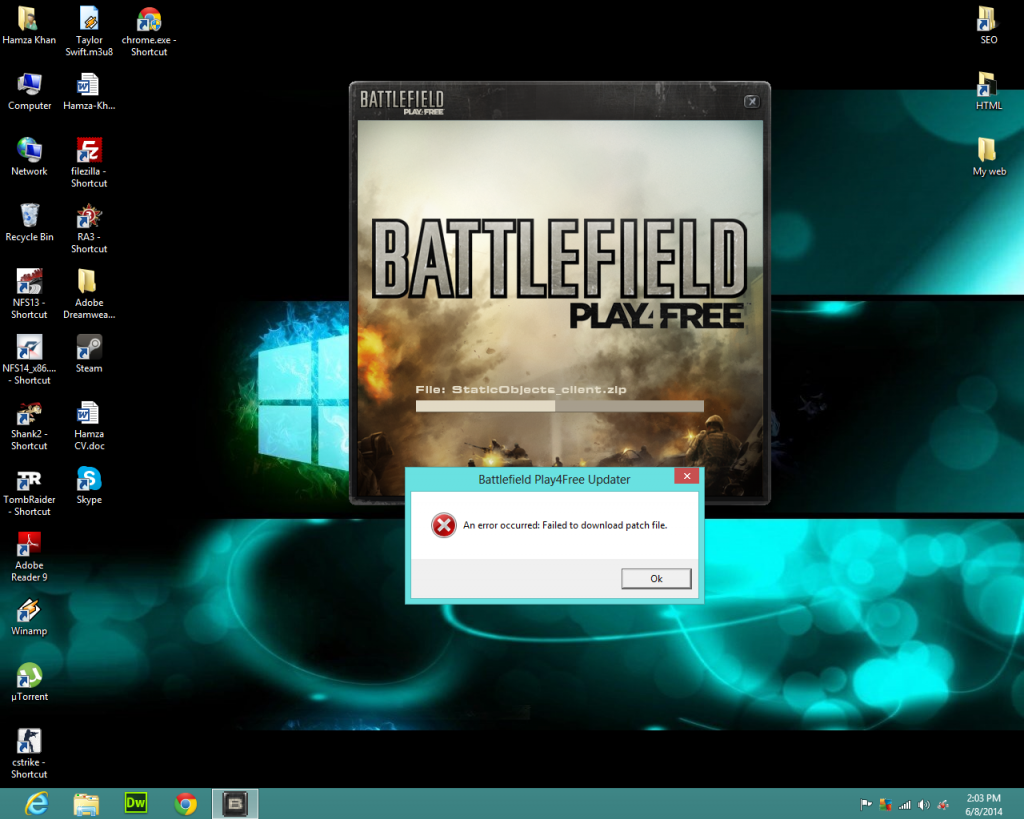 Battlefield Heroes an error occurred failedtodownload patch file hatası Çöz