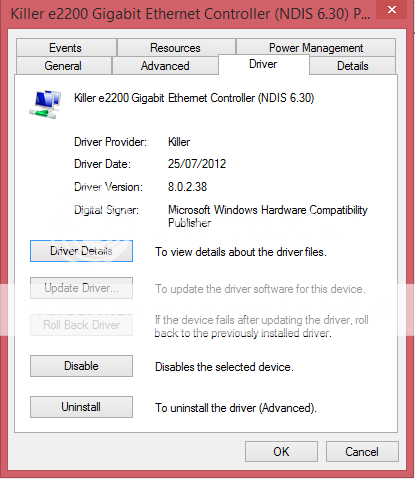 killer e2400 gigabit ethernet controller driver windows 7